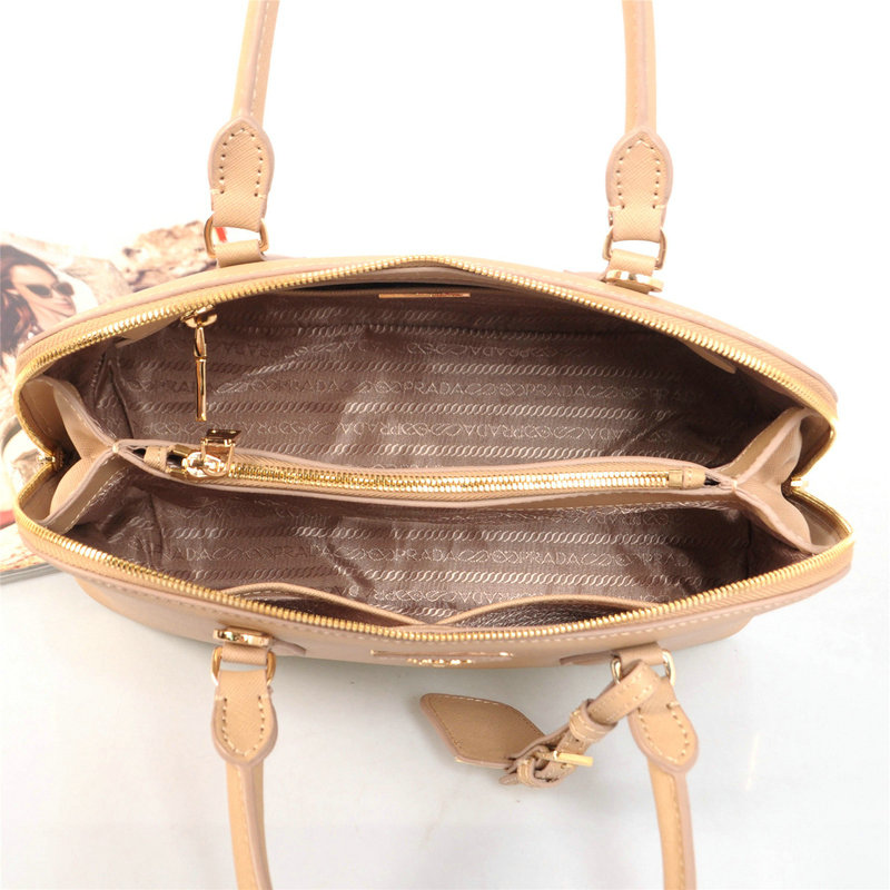 2014 Prada Saffiano Leather Two Handle Bag BL0818 apricot for sale